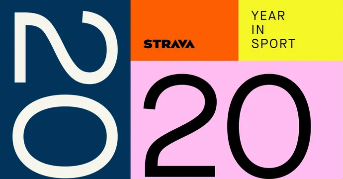 Strava Year in Sport Graphic, minimal, boxed, high-contrast