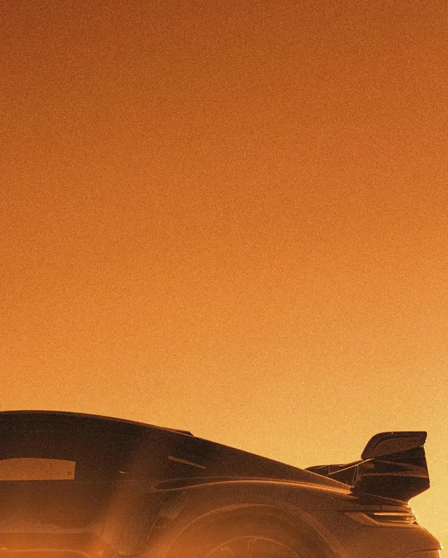 Golden Hour Car Silhouette, minimal, photographic, warm