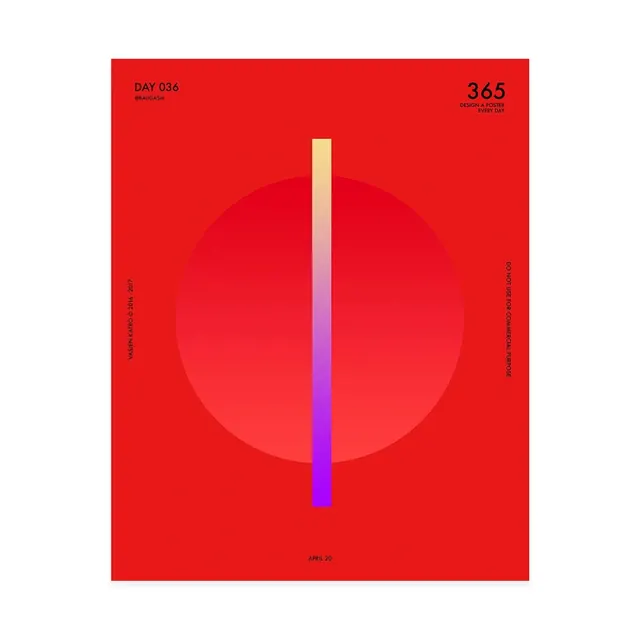 365 Days Design Reference, minimal, swiss, vibrant