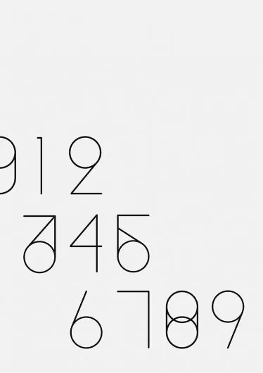 Minimalist Numeric Type Specimen, minimal, swiss, monochrome