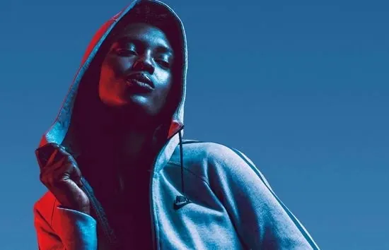 Neon-Lit Portrait, photographic, dark-mode, vibrant