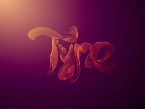 Abstract Script Wordmark, organic, gradient-heavy, dark