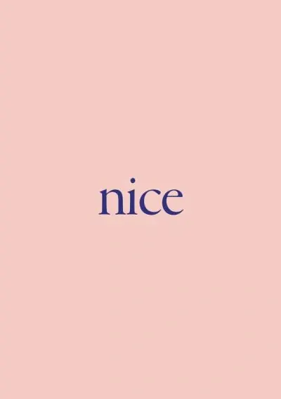 Nice Wordmark Design, minimal, flat, pastel