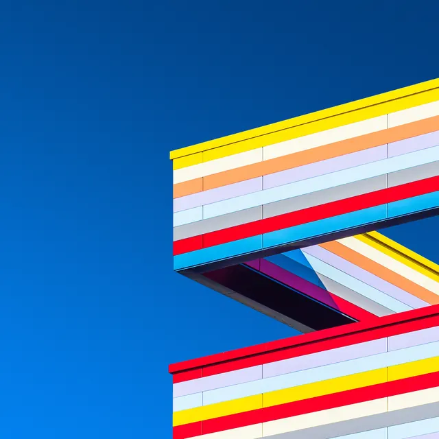 Geometric Abstract Architecture, minimal, geometric, vibrant