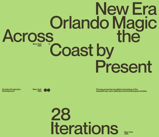 New Era Orlando Magic Typography Layout, swiss, brutalist, vibrant