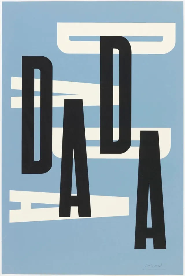 Abstract Typographic Composition, minimal, swiss, high-contrast