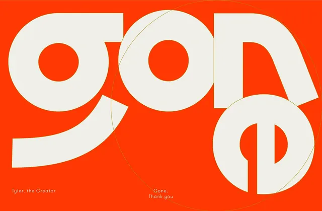 Gone Wordmark Design, minimal, brutalist, high-contrast