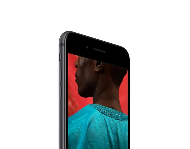 Smartphone Mockup with Portrait, minimal, photographic, vibrant