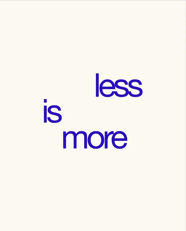Less is More Typography Design, minimal, swiss, light