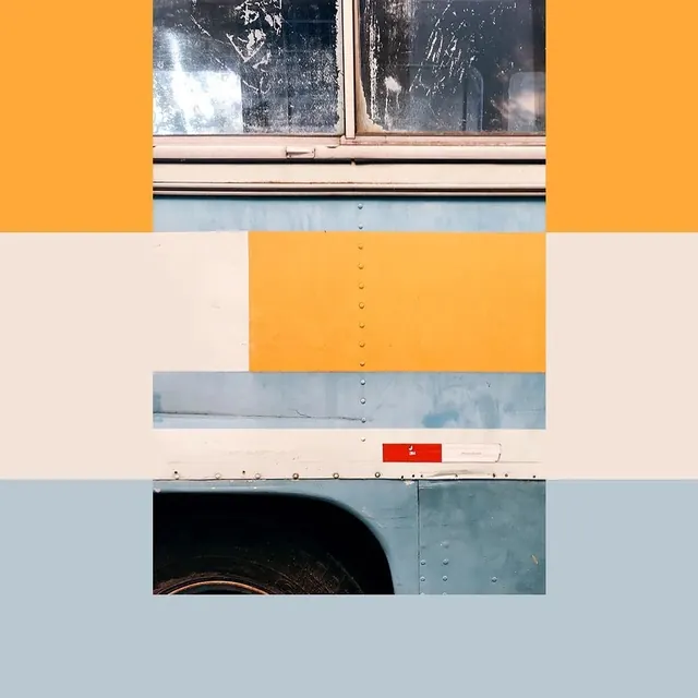 Industrial Collage Composition, brutalist, neo-brutalist, high-contrast