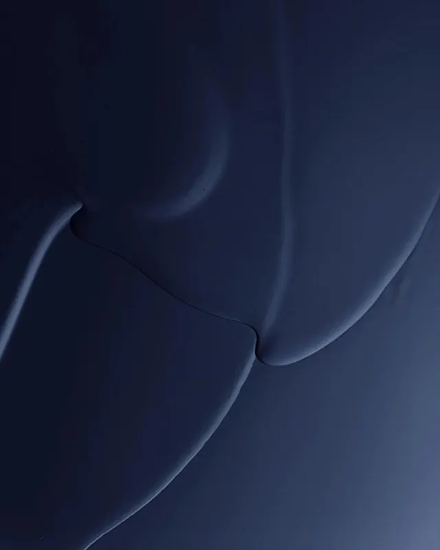 Abstract Blue 3D Curves, minimal, 3d-render, dark