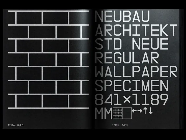 Neubau Architekt Type Specimen, minimal, swiss, monochrome