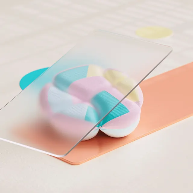 Glassmorphism Abstract Shape Mockup, glassmorphism, minimal, pastel