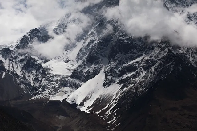 Snowy Mountain Peak, photographic, organic, cool