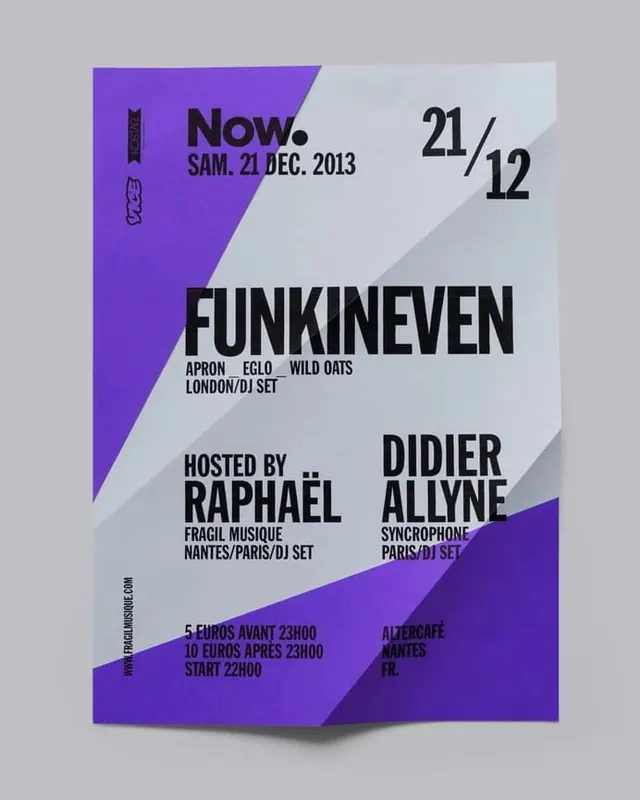 FUNKINENEN Event Poster, swiss, brutalist, high-contrast