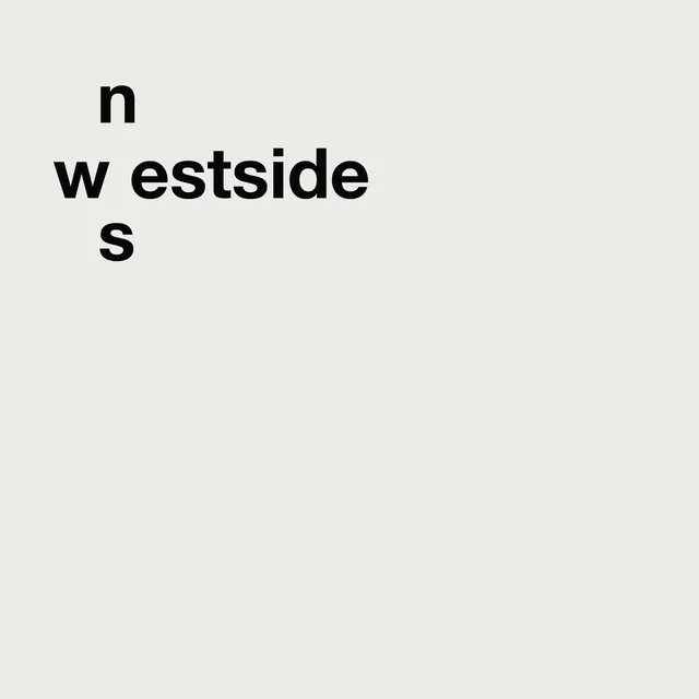 Westside Wordmark, minimal, swiss, monochrome