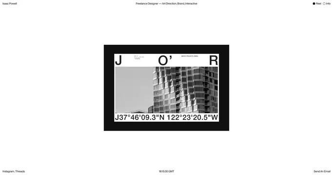Monochrome Geometric Typography and Photography Composition, minimal, swiss, monochrome