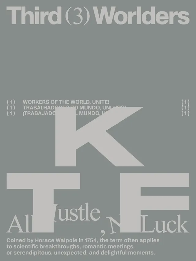 Third (3) Wordlers Identity, swiss, brutalist, monochrome