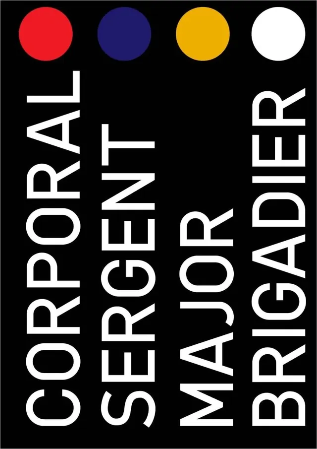 Military Rank Graphic, minimal, boxed, high-contrast