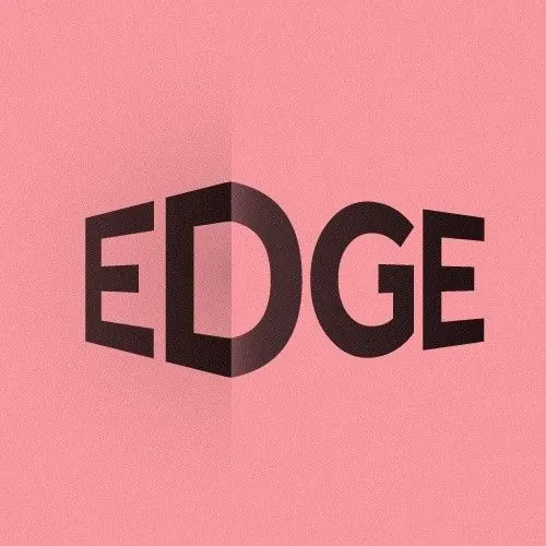 EDGE Wordmark Logo, minimal, geometric, muted