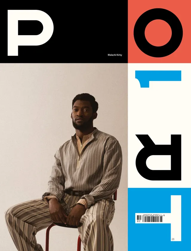 Typography and Portrait Editorial Layout, minimal, swiss, high-contrast