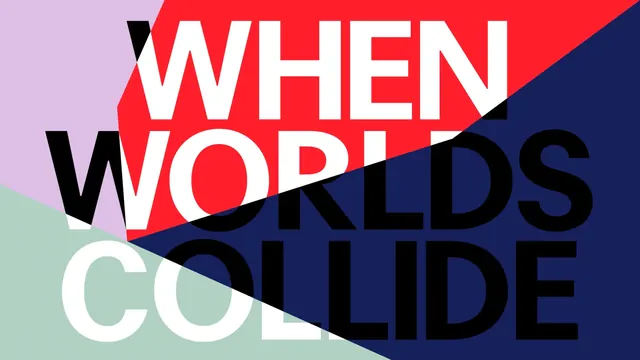 When Worlds Collide Typography Design, brutalist, neo-brutalist, high-contrast