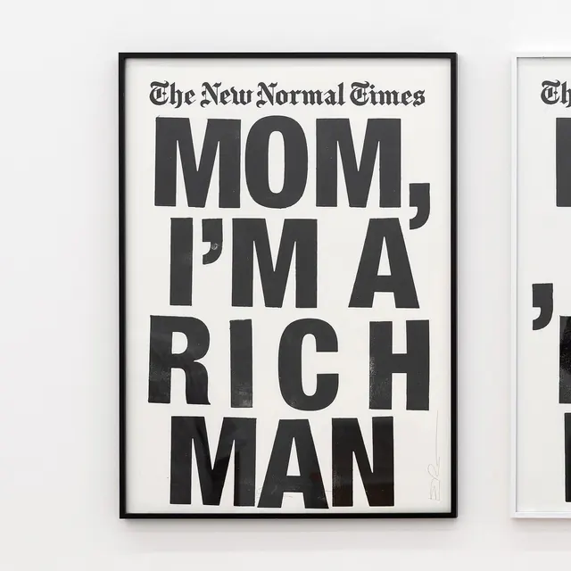 The New Normal Times Poster, minimal, swiss, monochrome