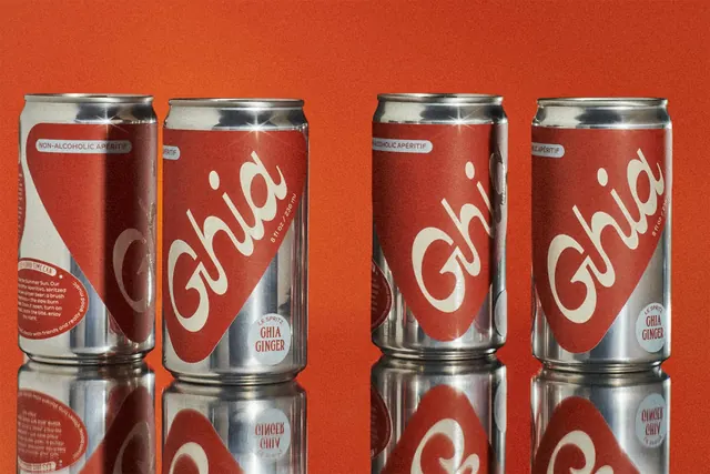 Ghia Beverage Packaging Mockup, minimal, flat, vibrant