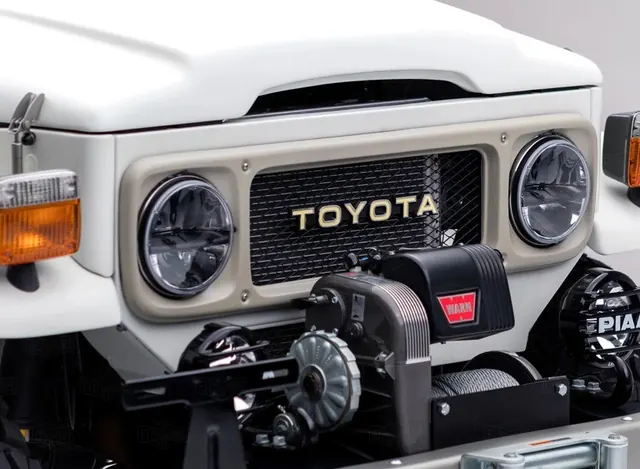 Toyota Off-Road Vehicle Front View, photographic, technical, high-contrast