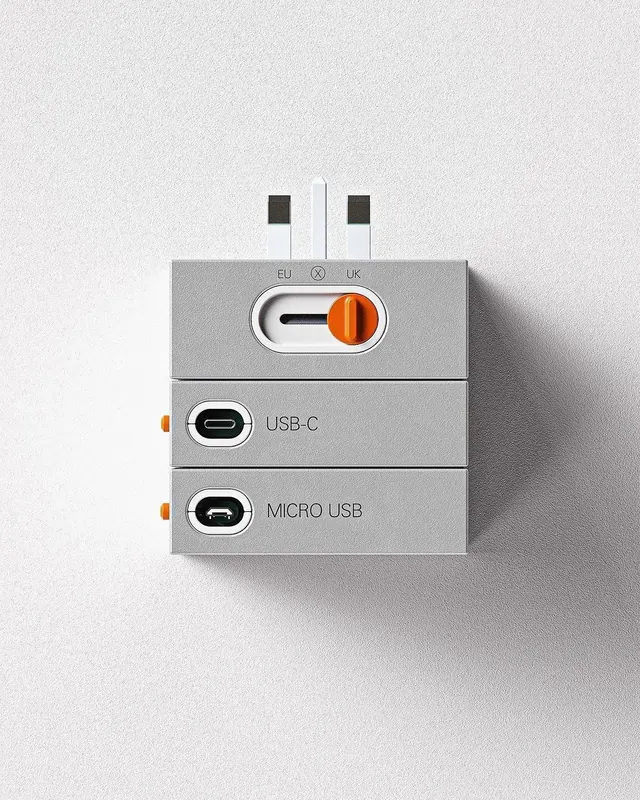 USB Hub Hardware Mockup, minimal, technical, light