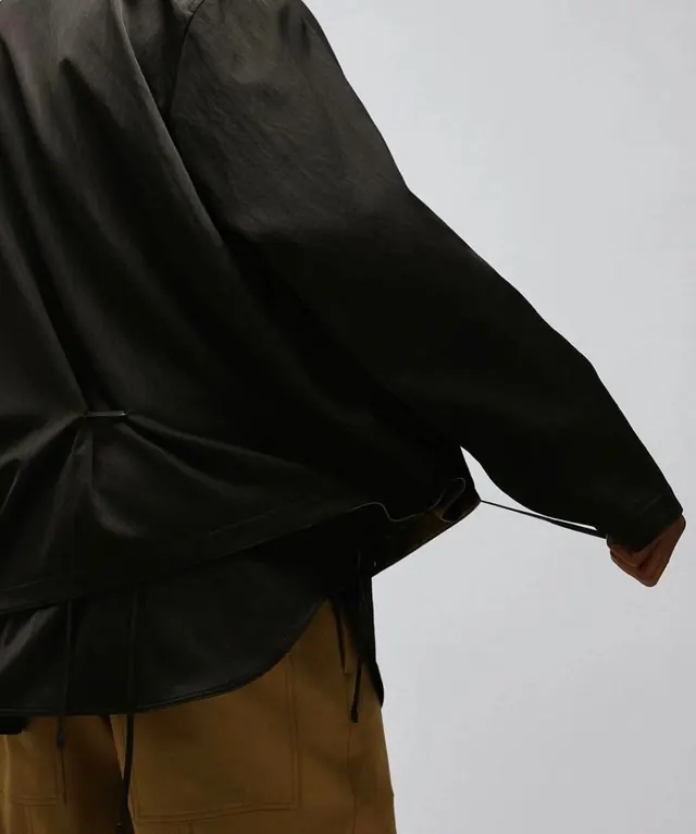 Black Silk Shirt and Brown Trousers Detail, minimal, luxury, dark