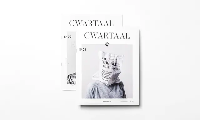 CWAARTAL. Editorial Mockup, minimal, swiss, monochrome