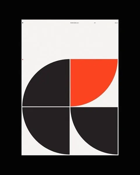 Geometric Abstract Composition, minimal, swiss, high-contrast