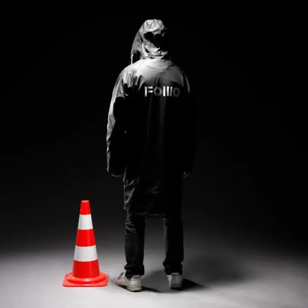 Streetwear Mockup with Traffic Cone, minimal, dark-mode, dark
