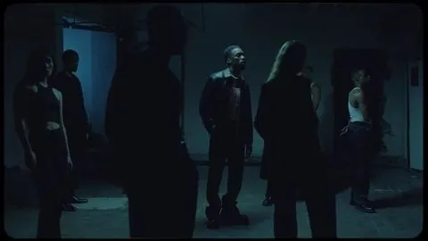 Cinematic Group Portrait, photographic, dark-mode, dark