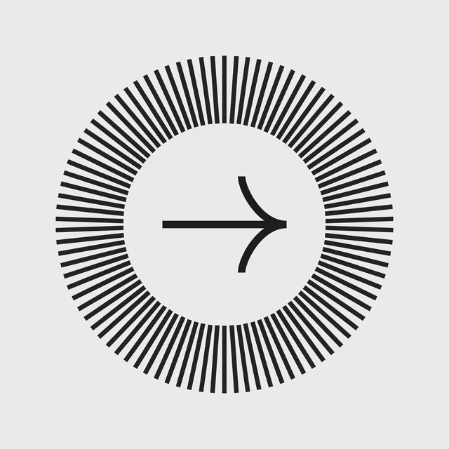 Circular Arrow Icon, minimal, geometric, monochrome