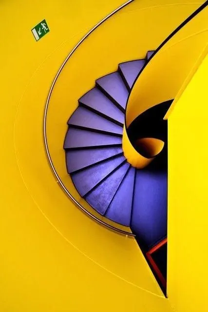 Spiral Staircase Abstract Graphic, geometric, minimal, vibrant