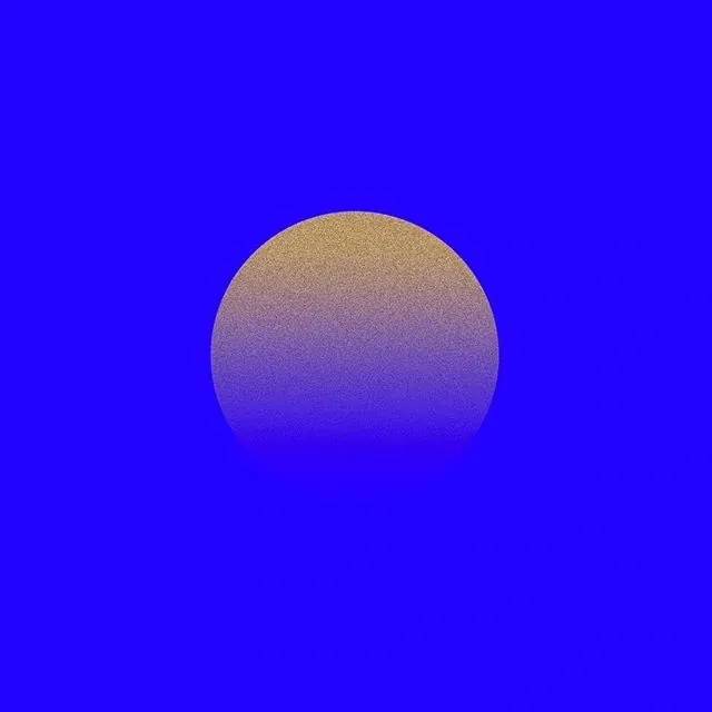 Gradient Sphere on Blue Background, minimal, gradient-heavy, vibrant