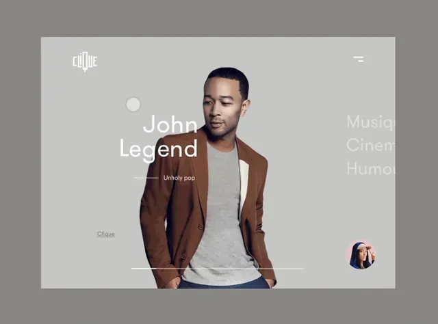 John Legend Album Cover Design, minimal, corporate-clean, monochrome