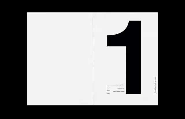 Minimalist Number One Graphic, minimal, swiss, high-contrast