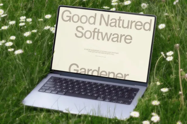 Good Natured Software Mockup, minimal, corporate-clean, light