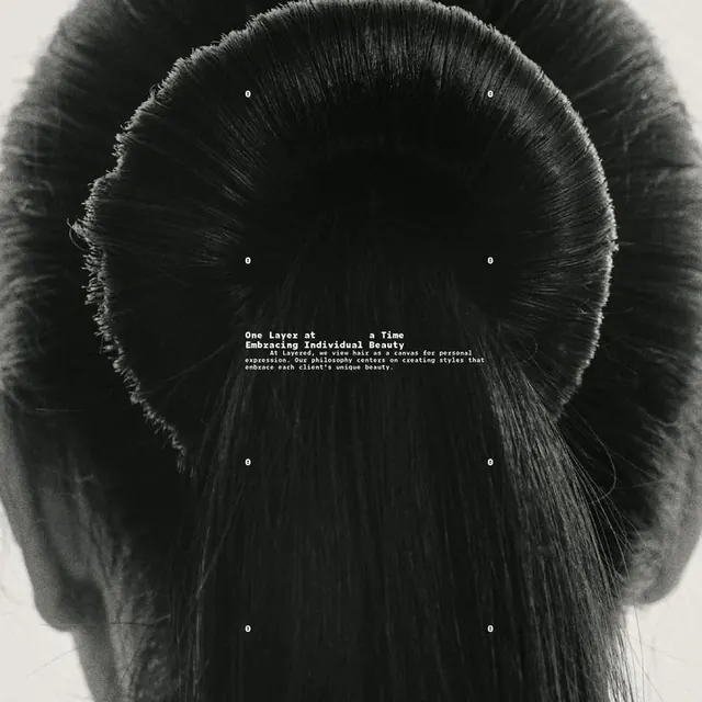 Abstract Hair Texture and Typography Composition, minimal, monochrome, monochrome