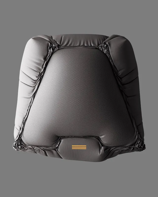 3D Render of a Padded Tech Accessory, minimal, luxury, monochrome