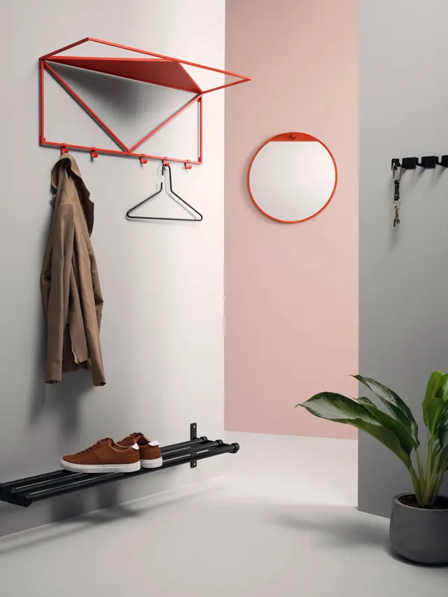 Minimalist Interior Mockup with Abstract Shapes, minimal, geometric, pastel