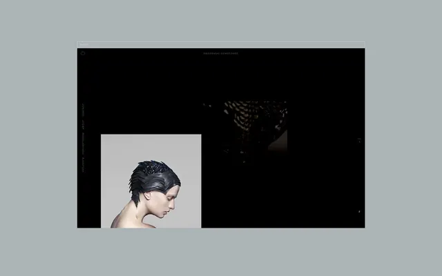 Portrait and Abstract Graphic Composition, minimal, monochrome, monochrome