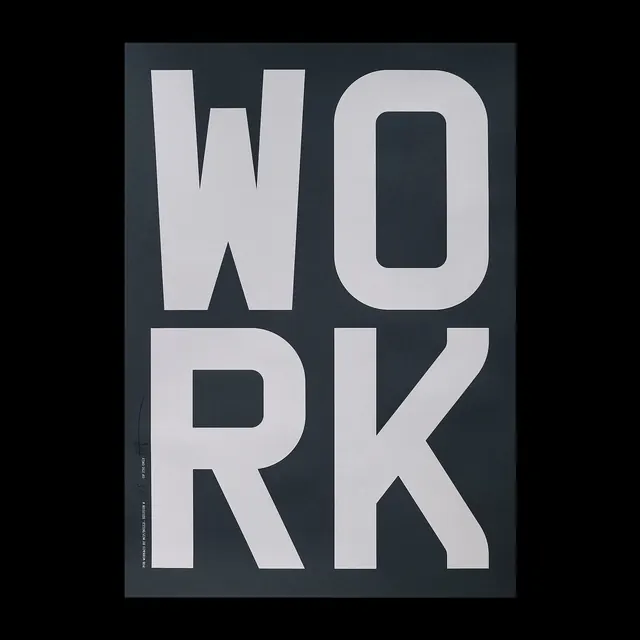 WORK Wordmark Design, minimal, swiss, monochrome