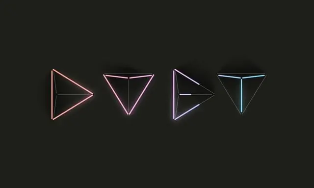 Geometric Triangle Line Art Variations, minimal, geometric, dark