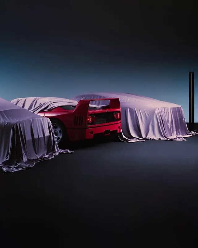 Red Sofa Mockup in Dark Studio, minimal, luxury, dark
