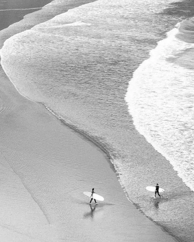 Aerial Beach Photography, minimal, monochrome, monochrome