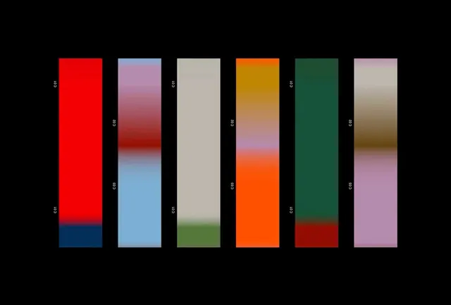 Gradient Color Palette Reference, minimal, gradient-heavy, vibrant